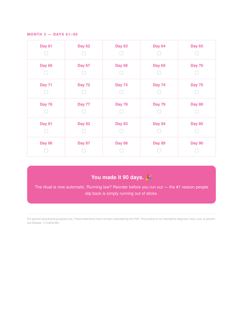 Your 90-Day Craving Tracker