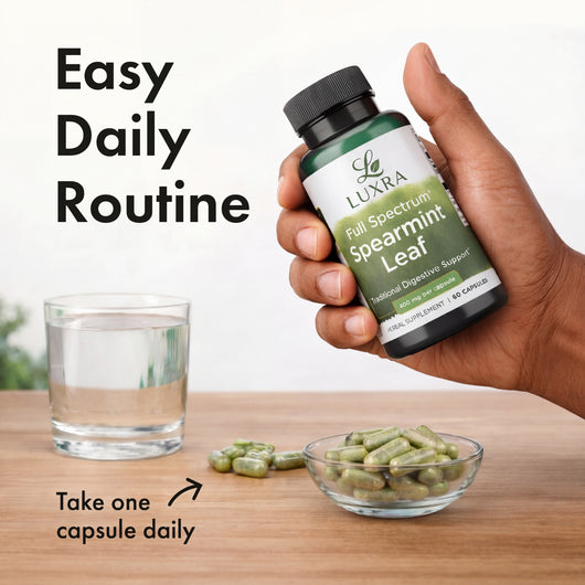 Spearmint Leaf Dietary Supplement Capsules